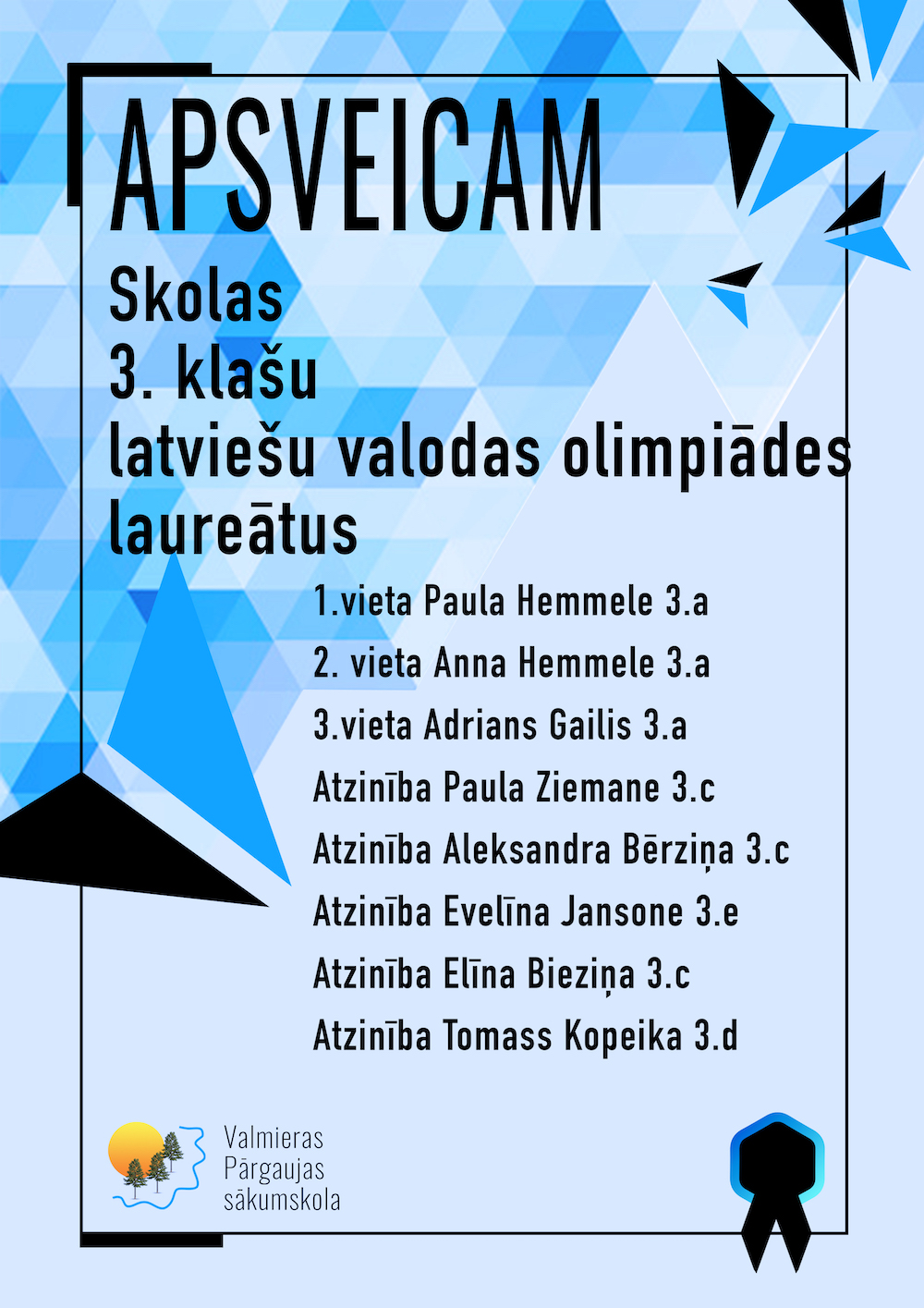 Skolas latviešu valodas olimpiāde 3. klases