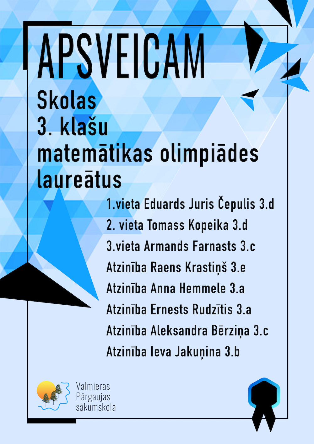 Skolas matemātikas olimpiāde 3. klases